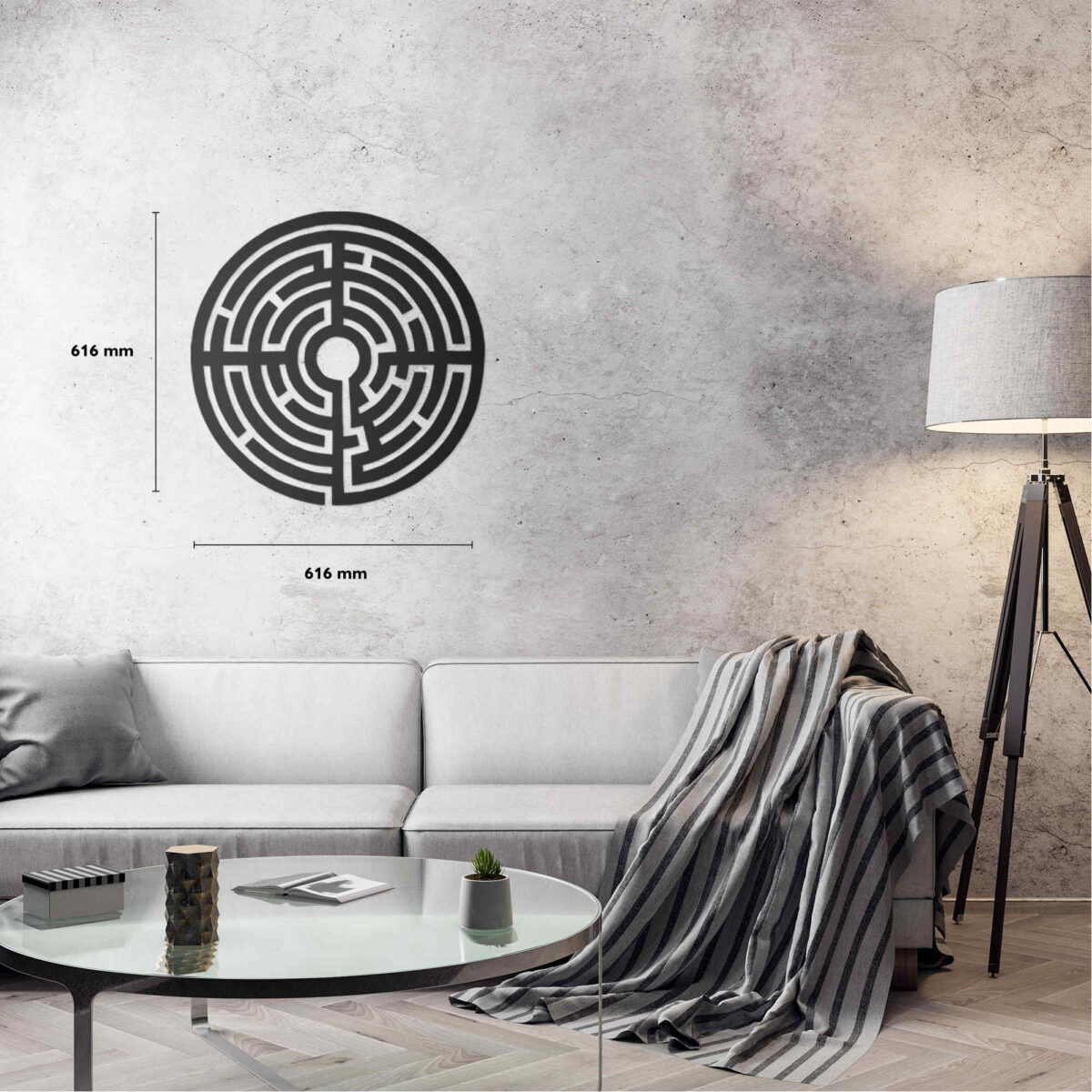Kovový obraz Labyrinth